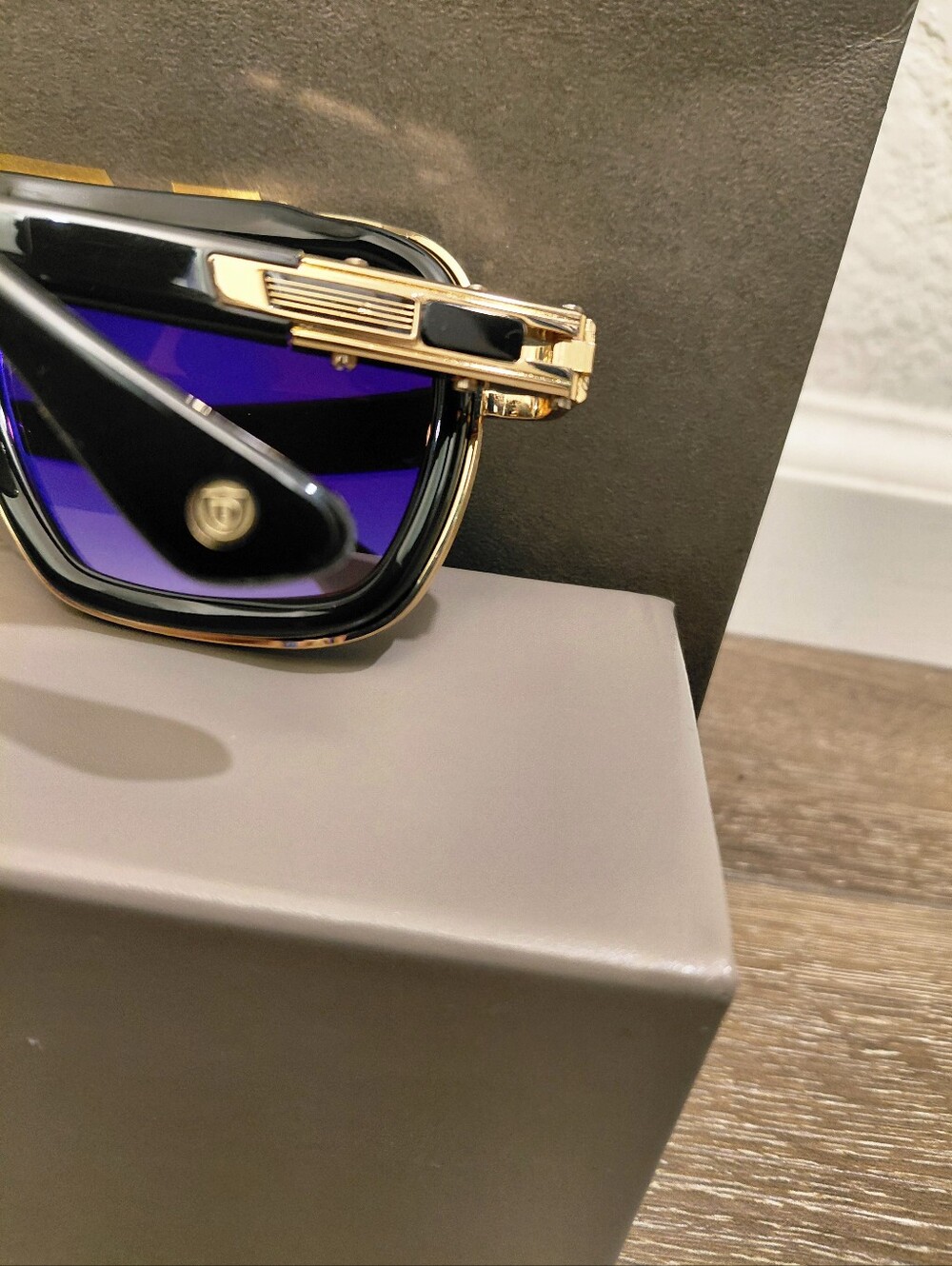 DITA LXN-EVO 25th Anniversary (DTS403-A) Black/Gold Framed Aviator Sunglasses - Picture 5 of 14